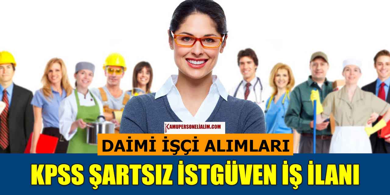 İSTGÜVEN Kamu İşçi Alımı 3 Branş Dağılımı