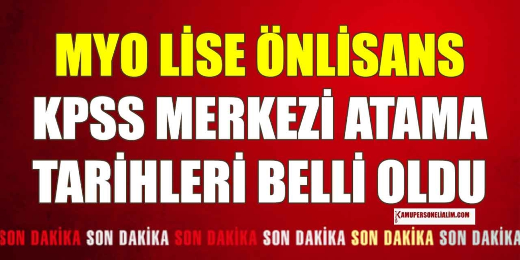 Lisans Lise Önlisans 2024 KPSS Kamu Personeli Alımı Tarihleri Belli Oldu