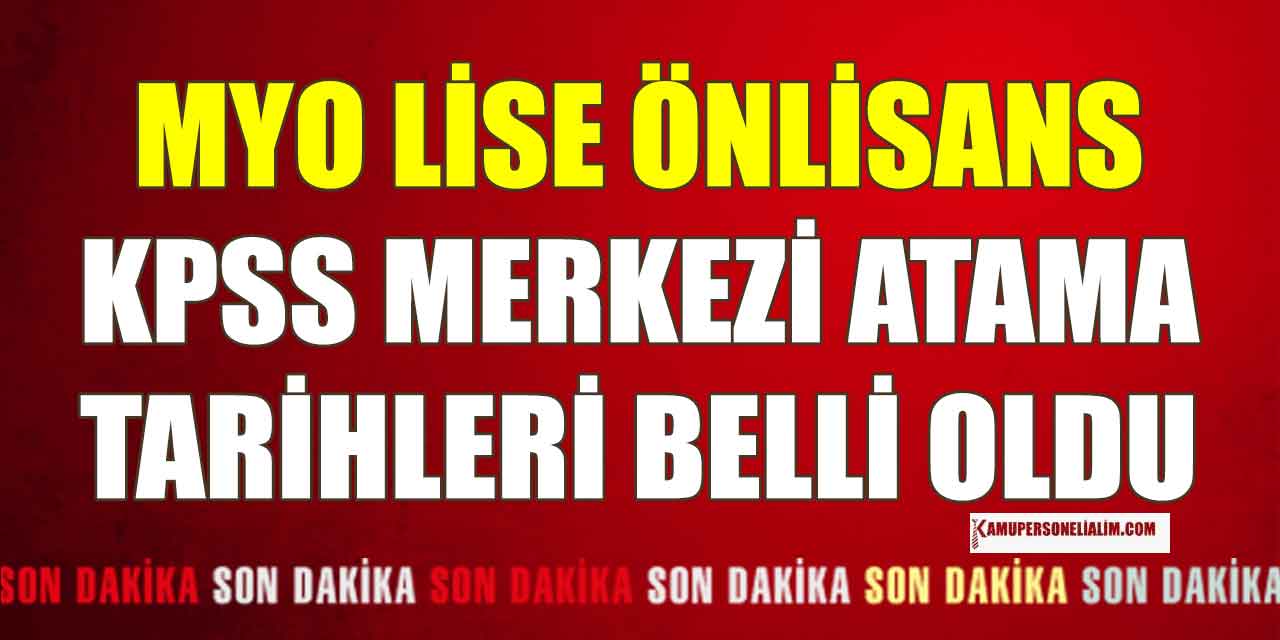 Lisans Lise Önlisans 2024 KPSS Kamu Personeli Alımı Tarihleri Belli Oldu