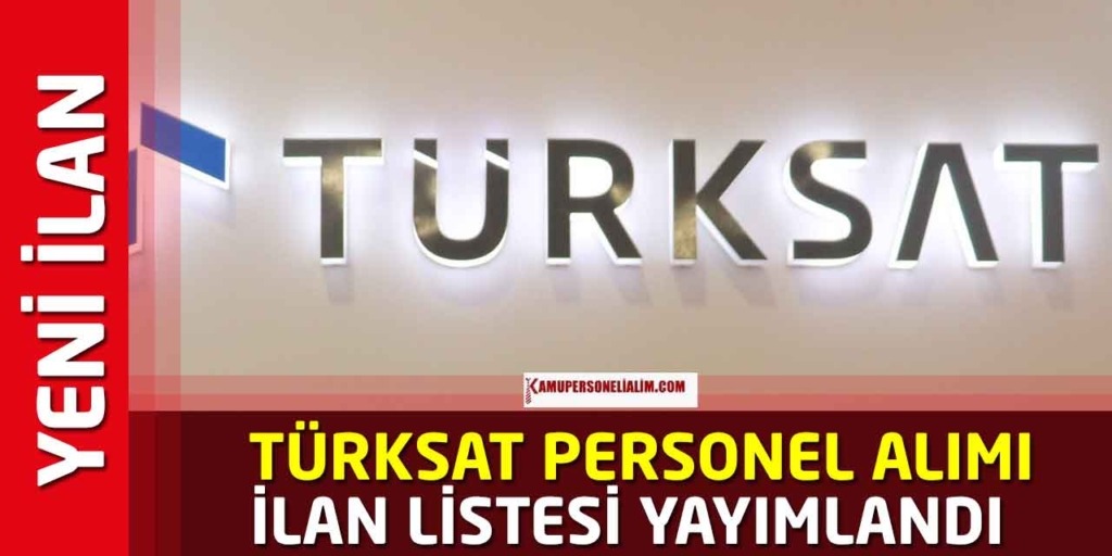 TÜRKSAT Kamu Personel Alımı İş İlanları Başvuru Ekranı