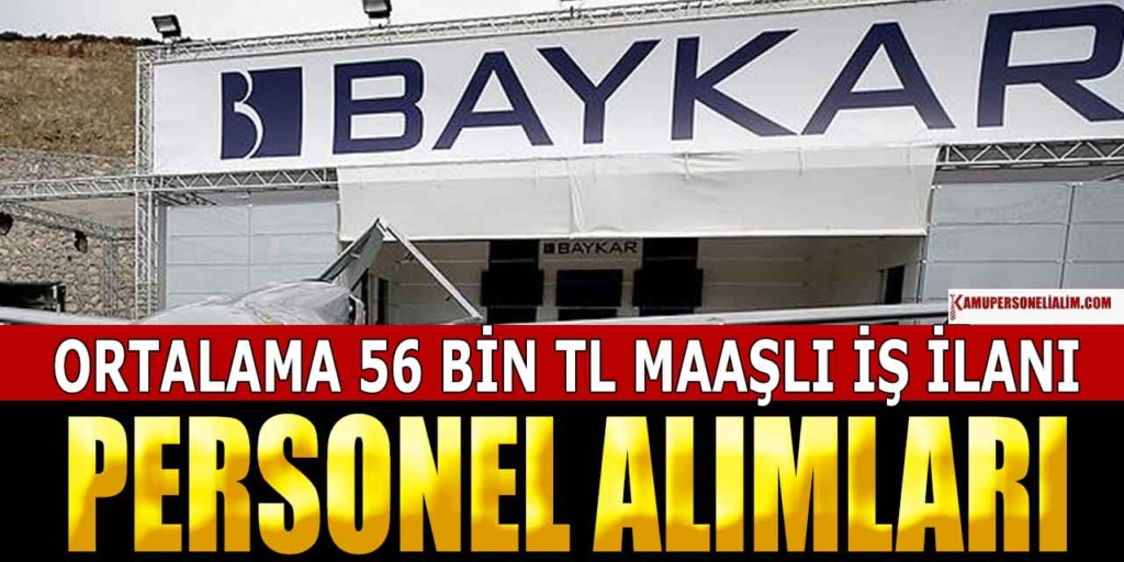 BAYKAR Kasım Ayı İş İlanları Personel Alımı Başvuru Ekranı
