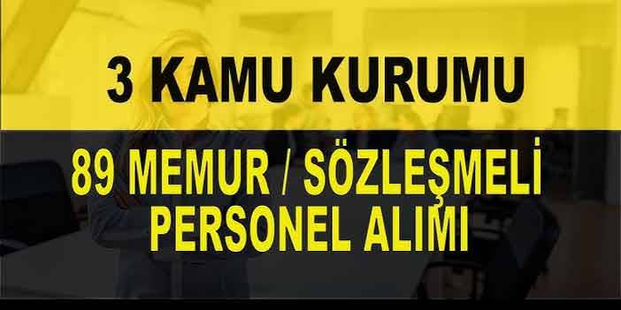 Kasım Ayı 2 Ana Devlet Kurumu 89 Memur ve Kamu Personel Alımı