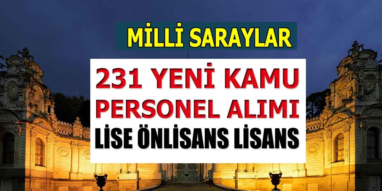 Milli Saraylar Kamu'da 312 Güvenlik, İşçi, Memur ve Müze Personeli Alımı Sona Eriyor!