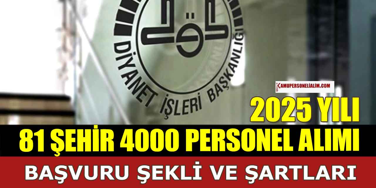 Diyanet 81 Şehir 4000 İmam Hatip Din Görevlisi Alımı (Kamu Alımı)