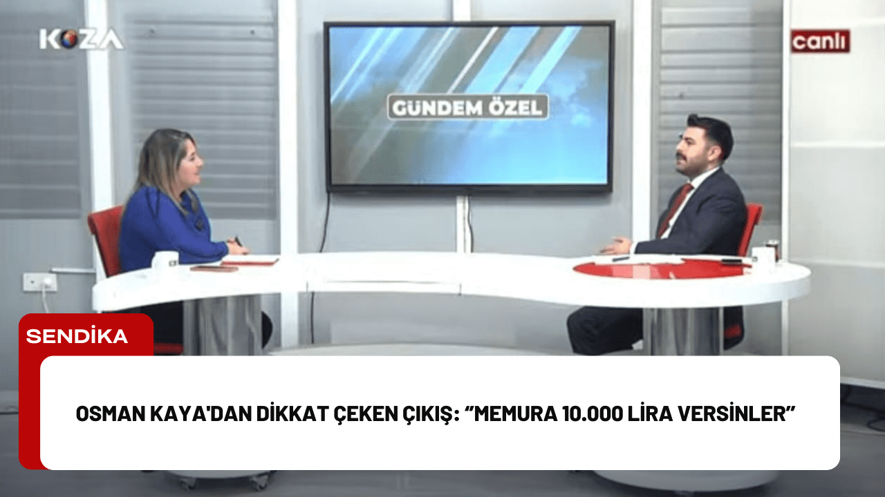 Koza TV yayınında memur