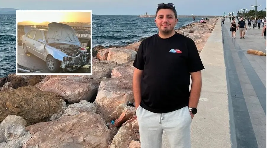 Balıkesir’de otomobilinin bariyere çarpması