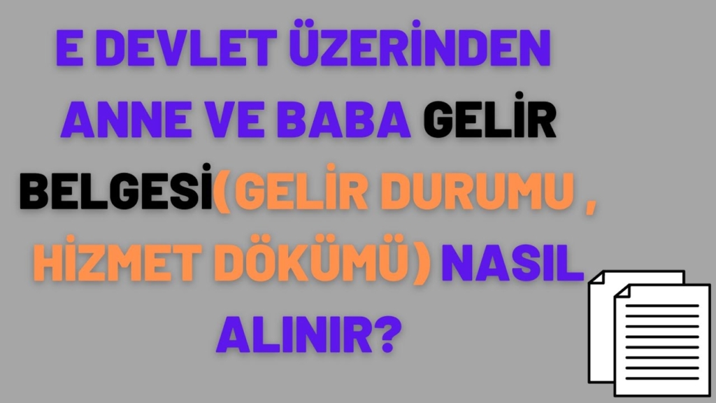 Çalışmayanlar İçin Gelir Belgesi Nasıl Alınır