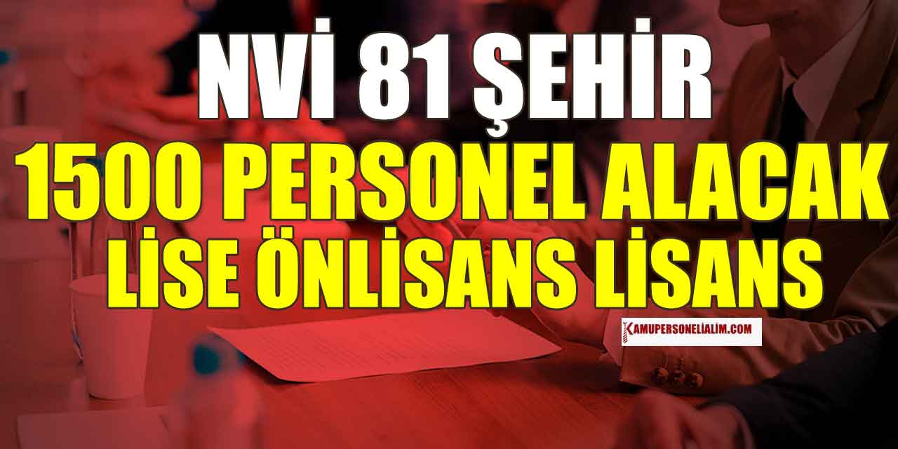 Nüfus Müdürlükleri 2025 Yılı 1500 Kamu Personel Alımı Nasıl Yapacak?