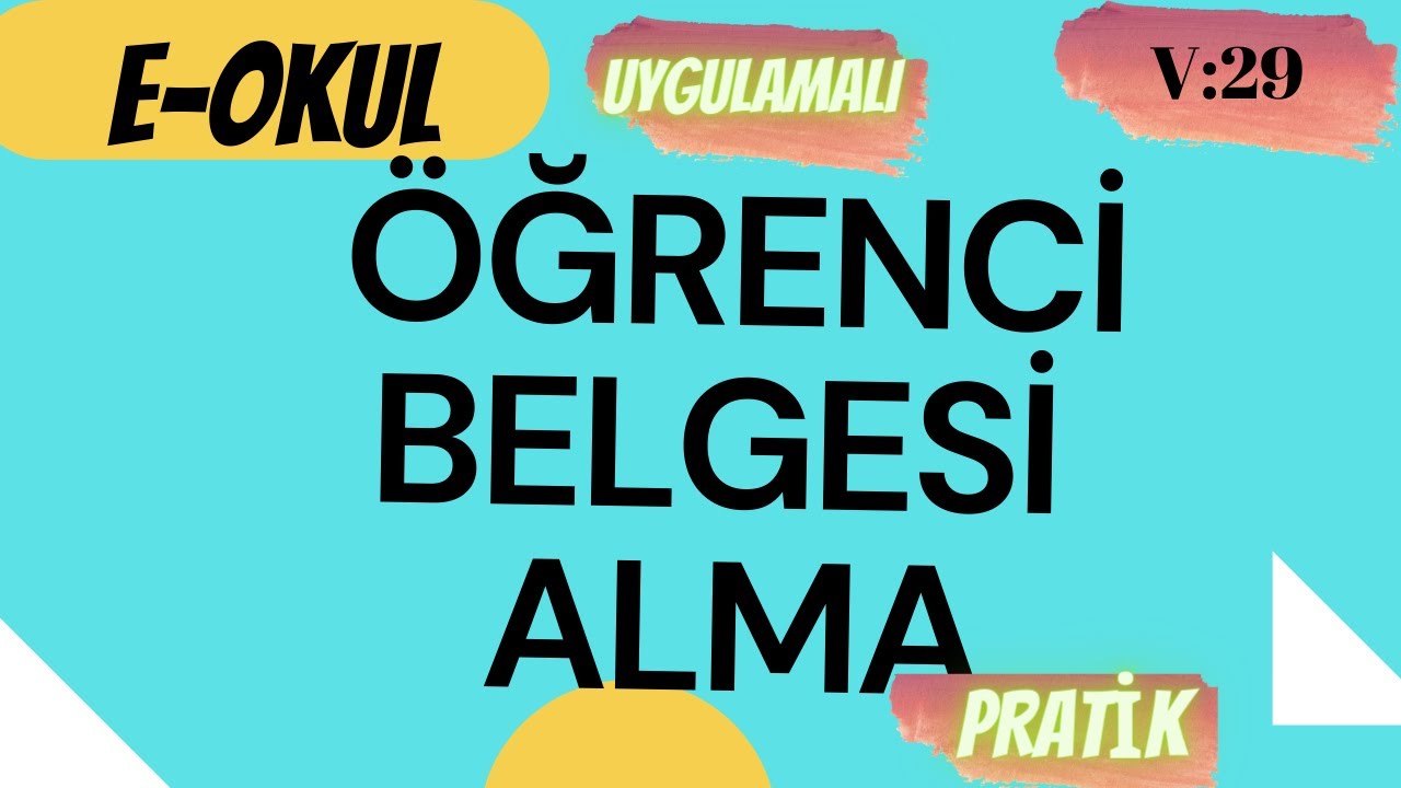 Öğrenci Belgesi Nasıl Çıkarılır