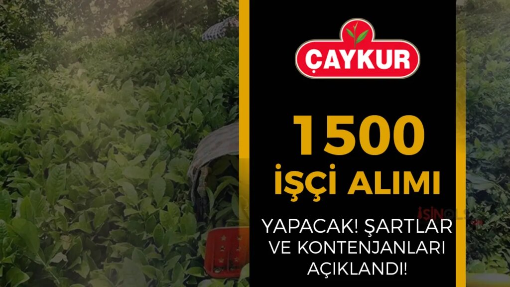 ÇAYKUR 1500 İşçi Alımı Yapacak: Karadeniz’de İş Dünyasını Sallayacak Dev Fırsat Kapıda!