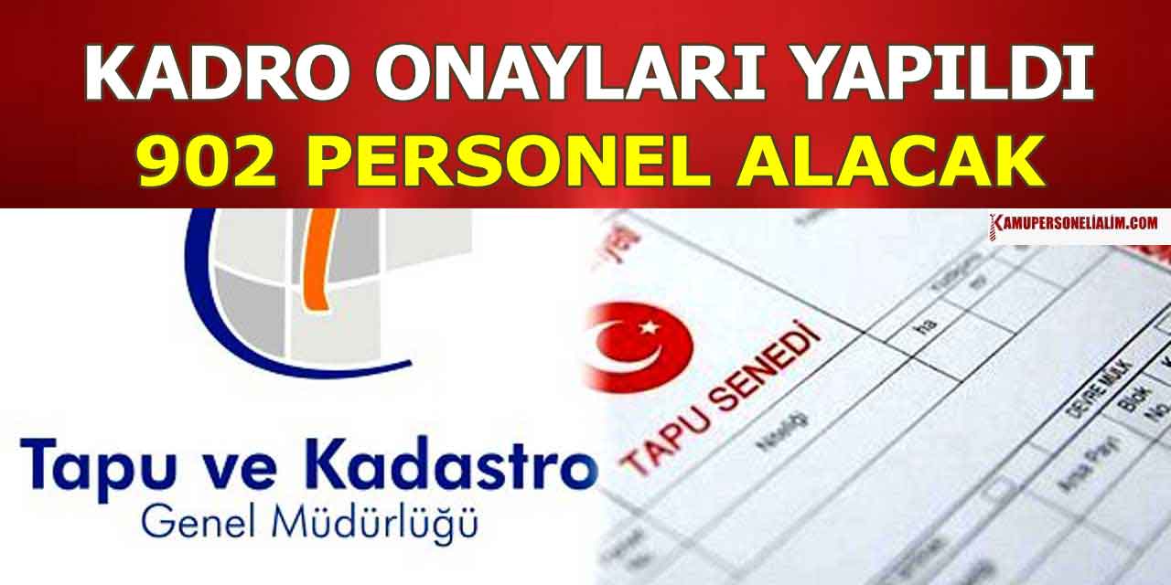 Tapu ve Kadastro 902 Kamu Personeli Alımı Yapacak