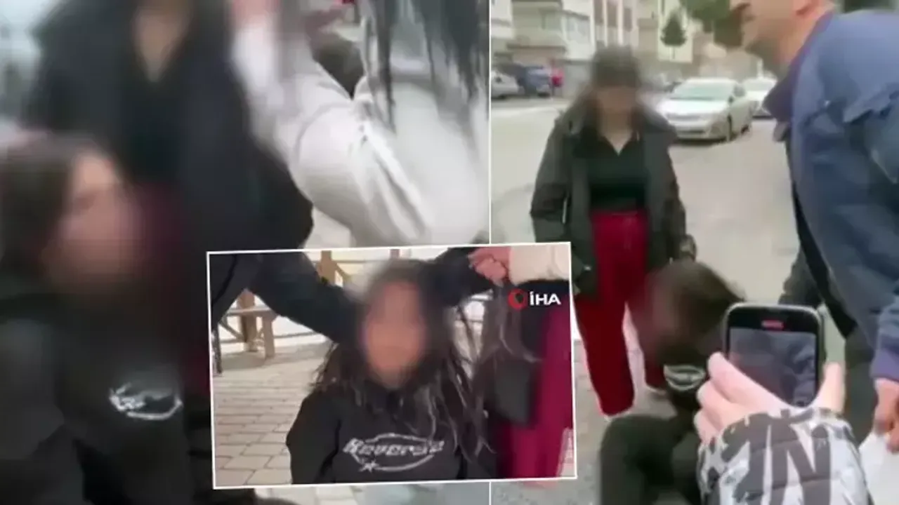 Ankara’da Kan Donduran Zorbalık: Liseli Kız Öğrenciyi Tokatlayıp Diz Çöktürdüler, Hepsi Kamerada!