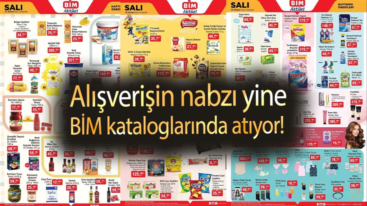 BİM'DE DEPREM GİBİ İNDİRİM! 15 NİSAN KATALOĞUYLA ALIŞVERİŞ ÇILGINLIĞI BAŞLIYOR!