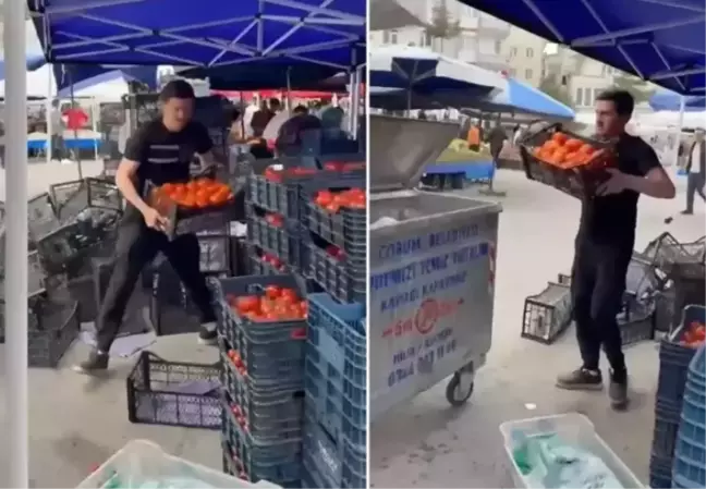 Çorum'da domatesleri çöpe döken pazarcı kim, ceza aldı mı, kaç milyon TL ceza aldı?
