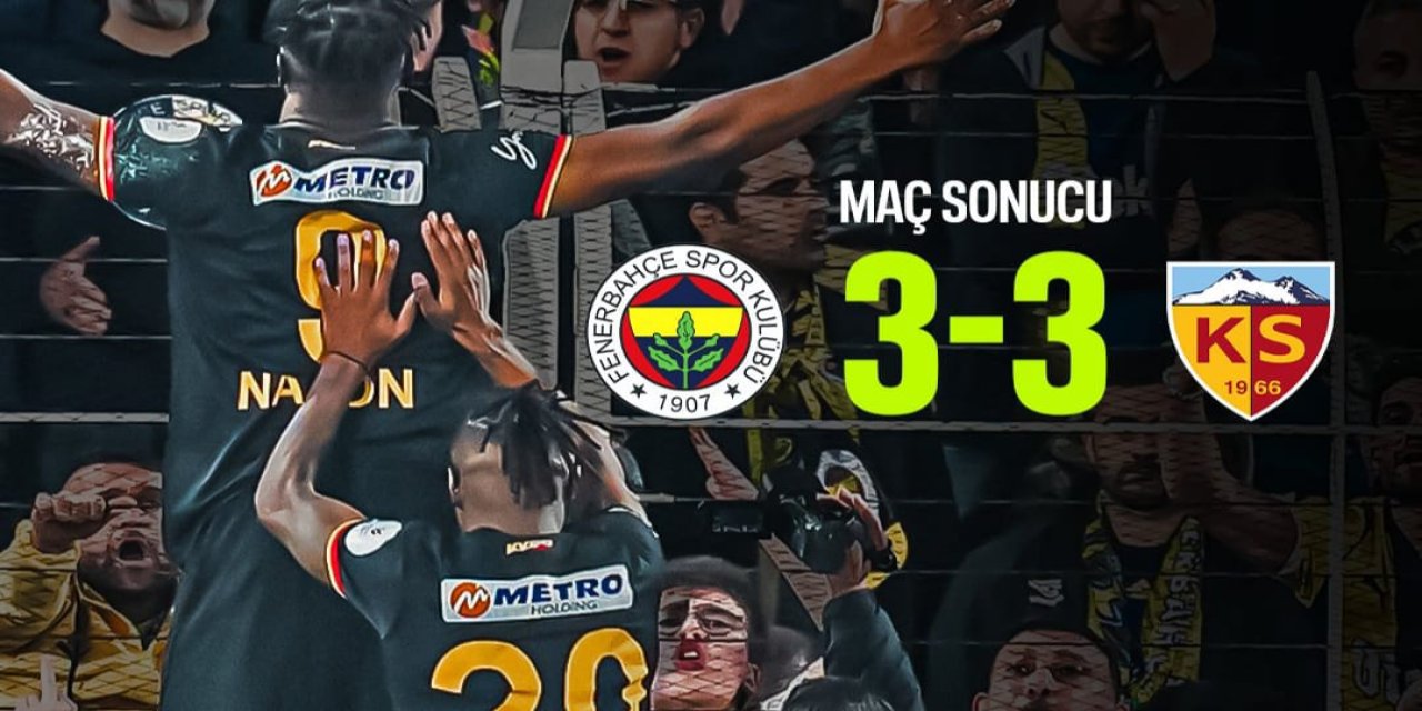 Fenerbahçe Kayseri'de yara aldı. Puan farkı 5'e çıktı