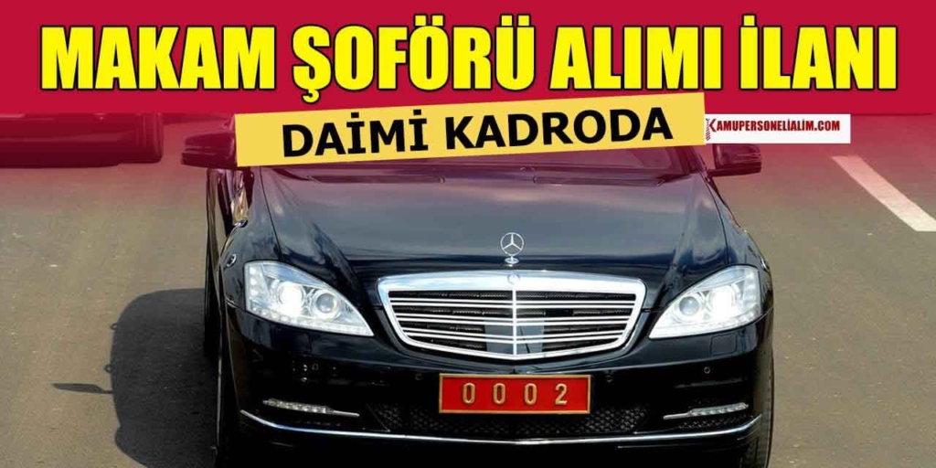 Mersin Yenişehir Belediyesi Makam Şoförü Alımı İŞKUR İlanı