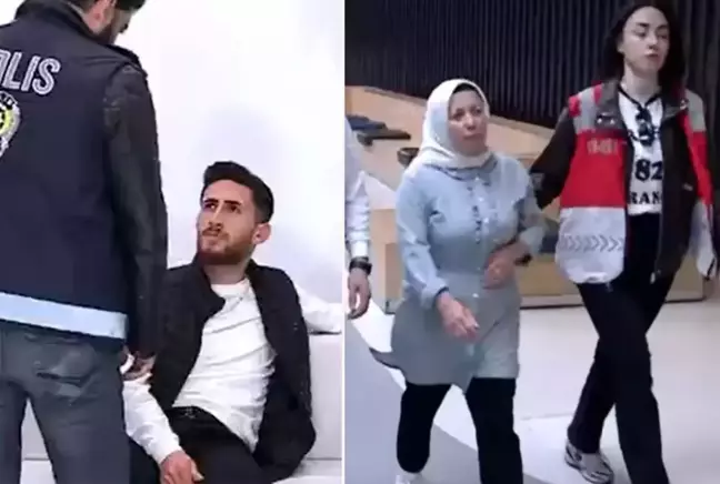 Yasak aşk skandalında damat ile kaynana canlı yayında gözaltına alındı