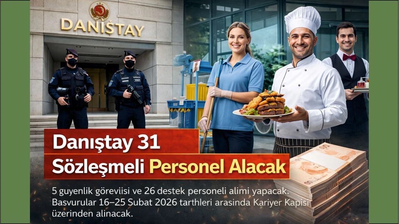 Danıştay Başkanlığı 31 Sözleşmeli Personel Alımı