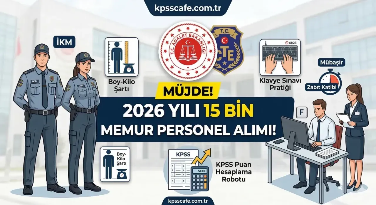 Adalet Bakanlığı ve CTE’den 2026 Yılı Dev Atama Müjdesi: 15 Bin Yeni Personel Alınacak!