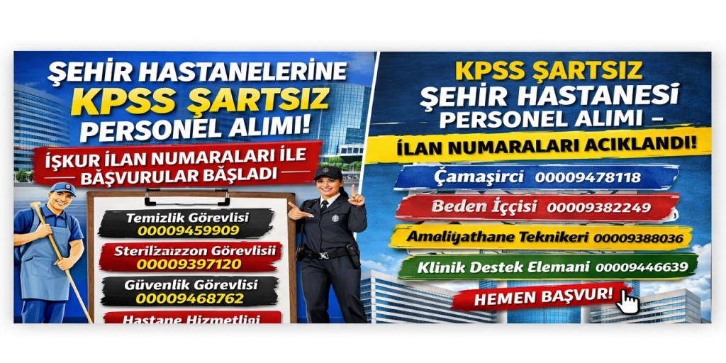 Şehir Hastanelerine KPSS Şartsız Personel Alımı Başladı