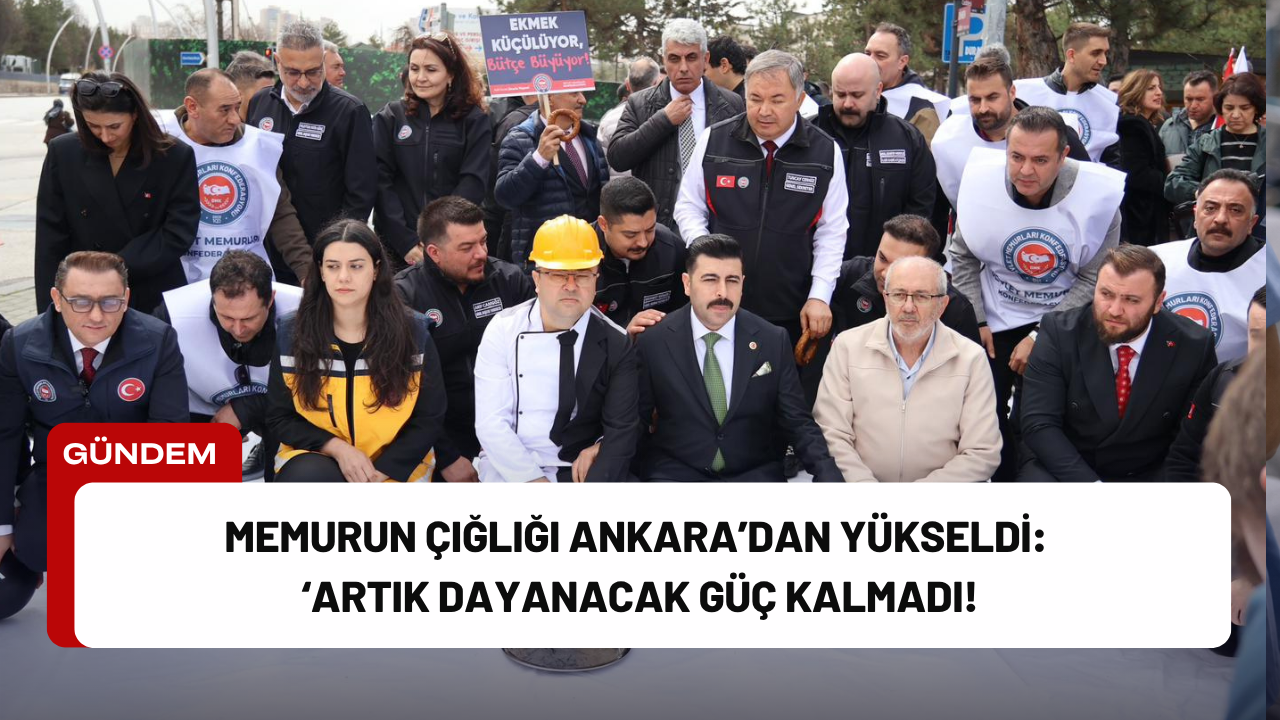 Devlet Memurları Konfederasyonu, bugün Ankara’da Hazine ve Maliye Bakanlığı önünde