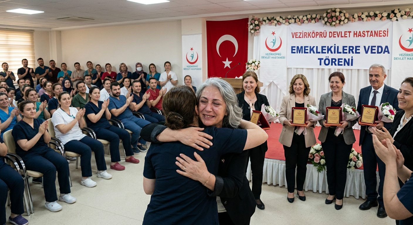 Vezirköprü’de Sağlık Hizmetinde Uzun Yıllar: Emekliye Ayrılan Çalışanlara Veda Vezirköprü’nün