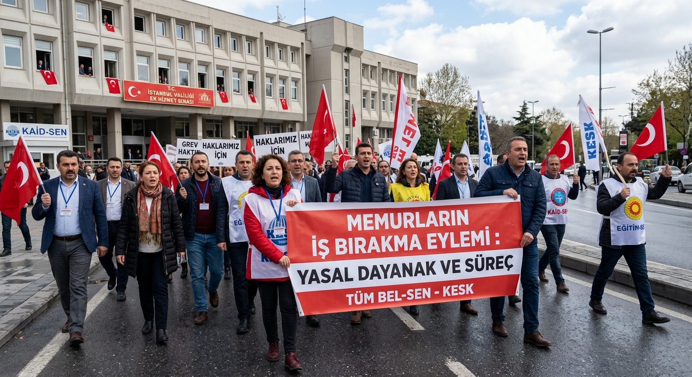 Kamu çalışanlarının sendikal hakları kapsamında gerçekleştirdiği iş bırakma eylemleri, son