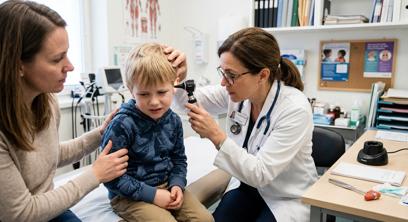 Orta kulak iltihabı (otitis media), kulak zarının arkasında kalan ve