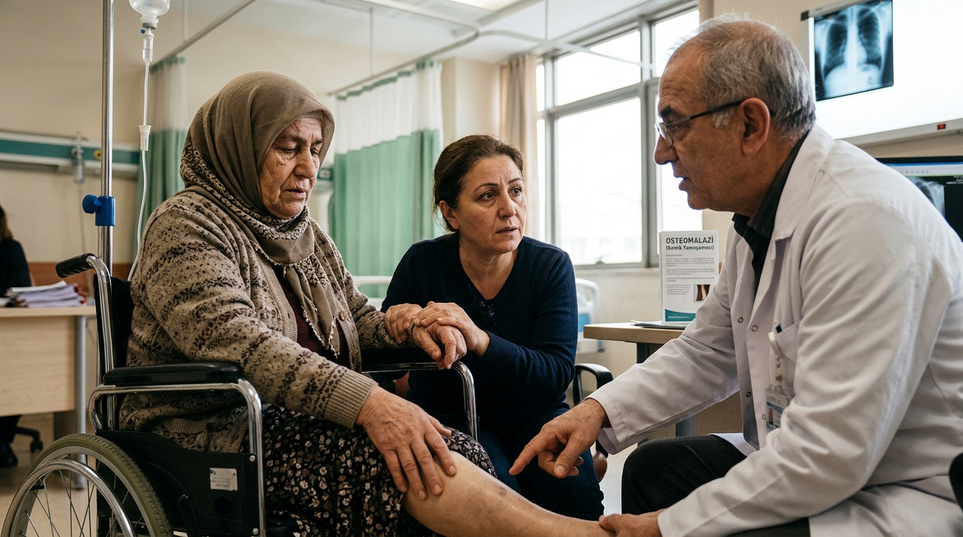Osteomalazi, yetişkinlerde görülen, kemiklerin mineralleşme sürecinde yaşanan bir bozukluktur. Bu
