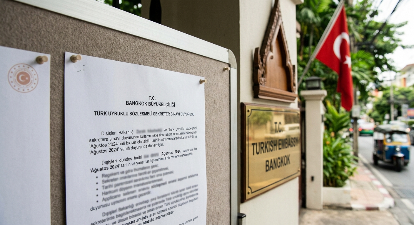 Dışişleri Bakanlığı’ndan önemli bir duyuru geldi! Türkiye Cumhuriyeti Bangkok Büyükelçiliği,